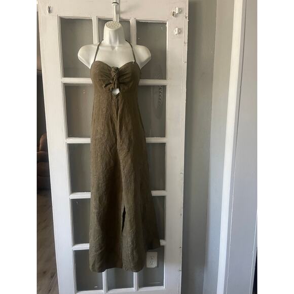 Anthropologie‎ Elevenses Jumpsuit Olive Green - Picture 7 of 12